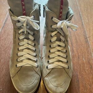 Prada Women's High-Top Sneakers - Size 9.5